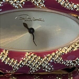 Roberto Cavalli Fuchsia and Gold Timepiece